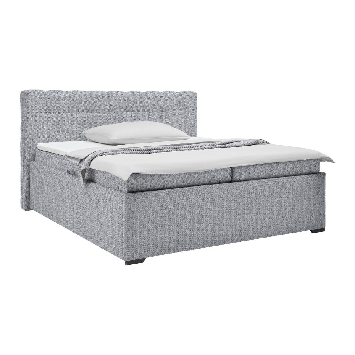 Polsterbett Thor in Dunkelgrau ca. 160x200cm - Dunkelgrau/Anthrazit, KONVENTIONELL, Textil (160/200cm) - Mömax