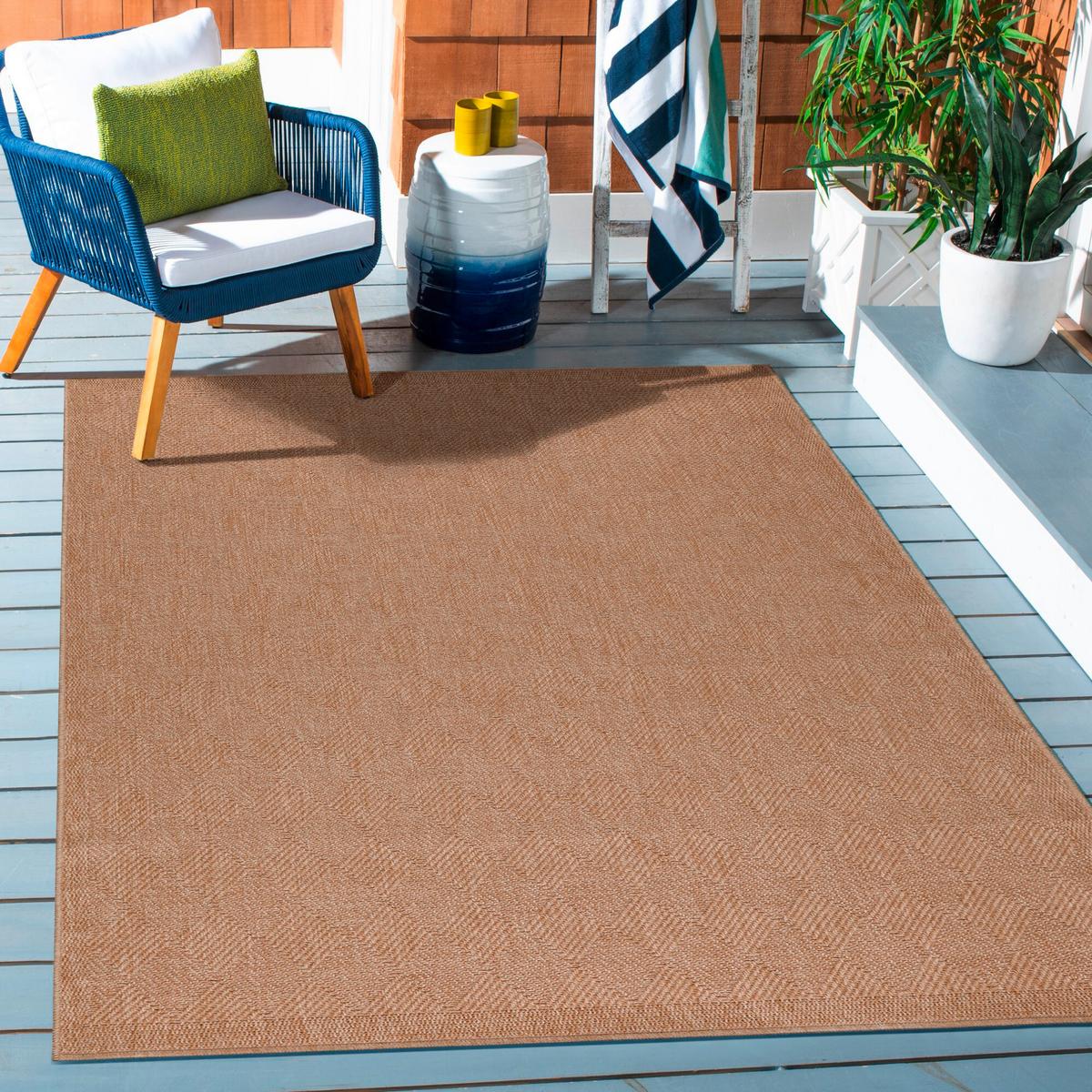 Outdoorteppich Dhaka Beige ca. 80x250cm - Beige, Basics, Textil (80/250cm) - Novel
