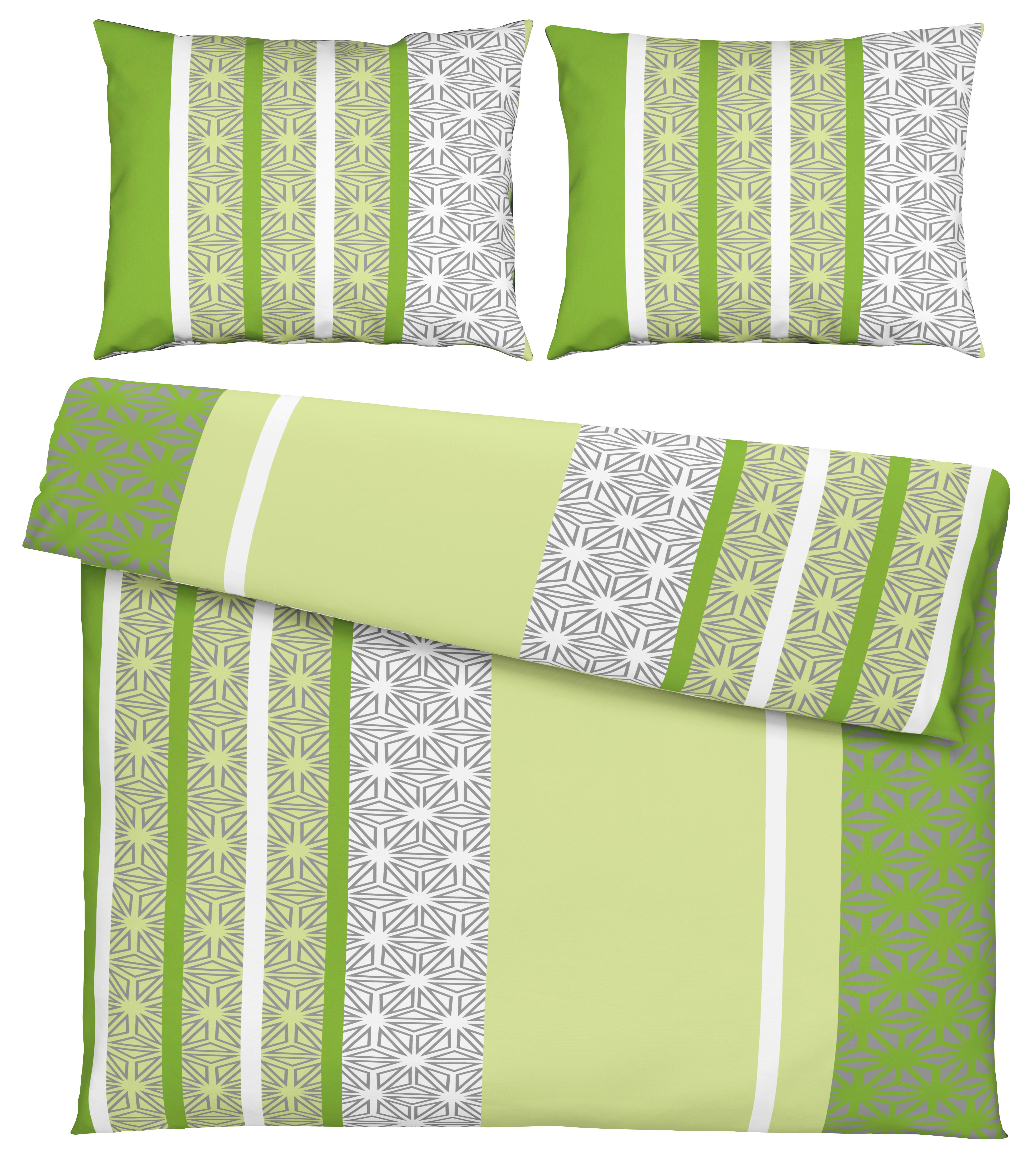Posteljina Sara 200x200/2x60x80cm - zelena, tekstil (200/200cm) - Based