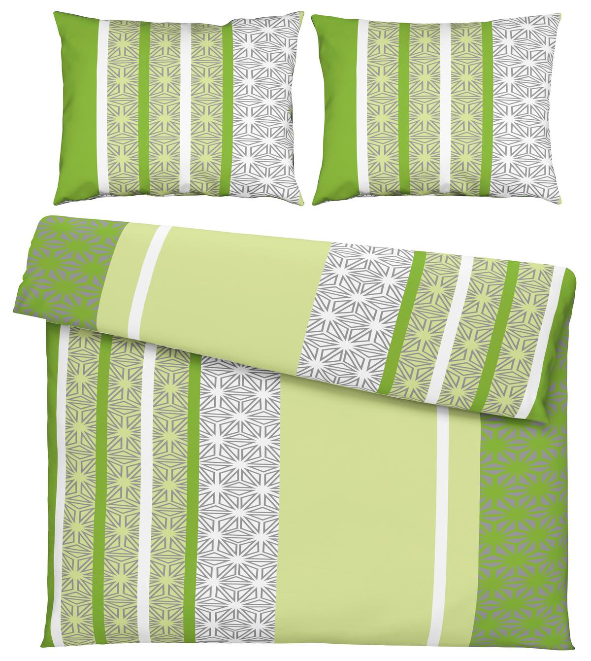 Posteljina Sara 200x200/2x60x80cm - zelena, tekstil (200/200cm) - Based