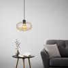HÄNGLAMPA ZIRLOP - bärnstensfärgad/svart, Modern, metall/glas (28/28/120cm) - Mömax