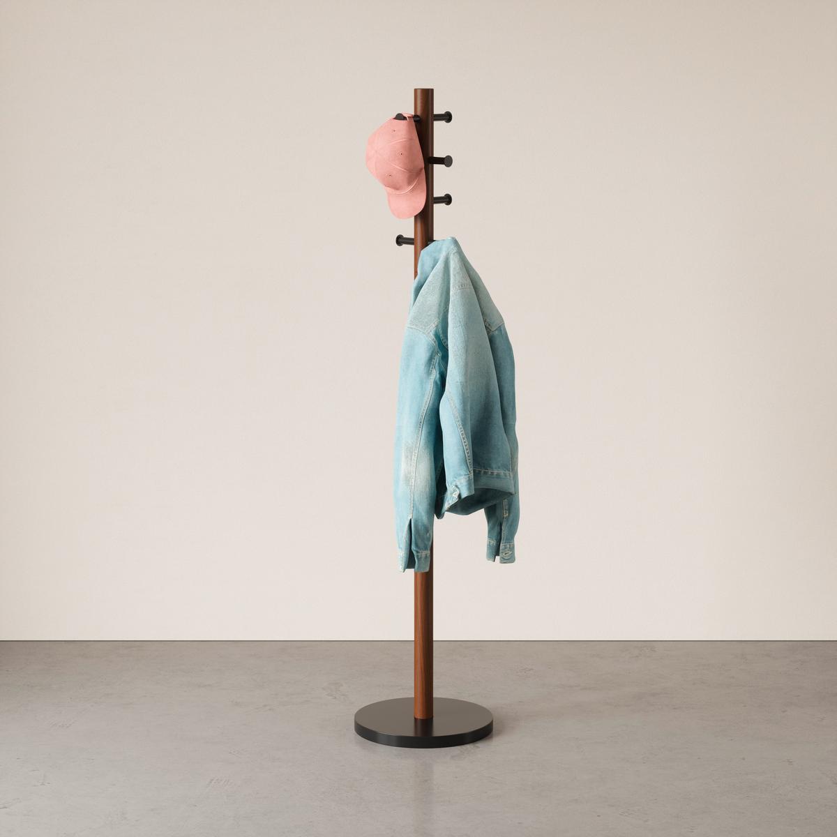 Kleiderständer Dunkelbraun - Dunkelbraun, Basics, Holz (51/165cm) - Umbra