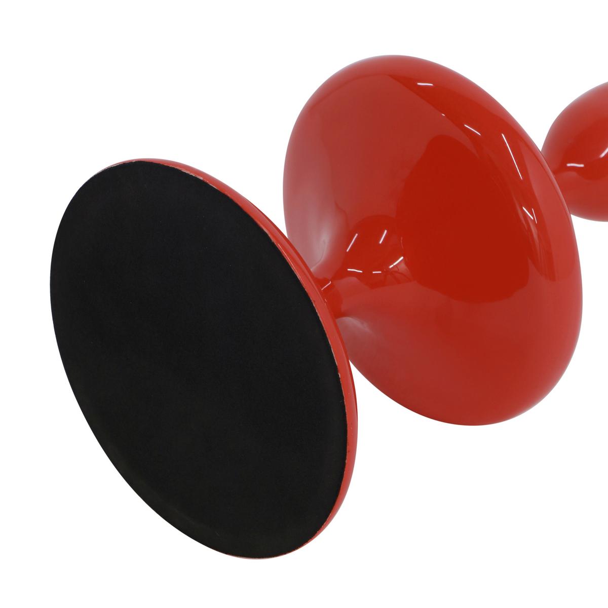 Stabzkerzenhalter Laureen Rot - Rot, Basics, Metall (11/19,5/11cm)