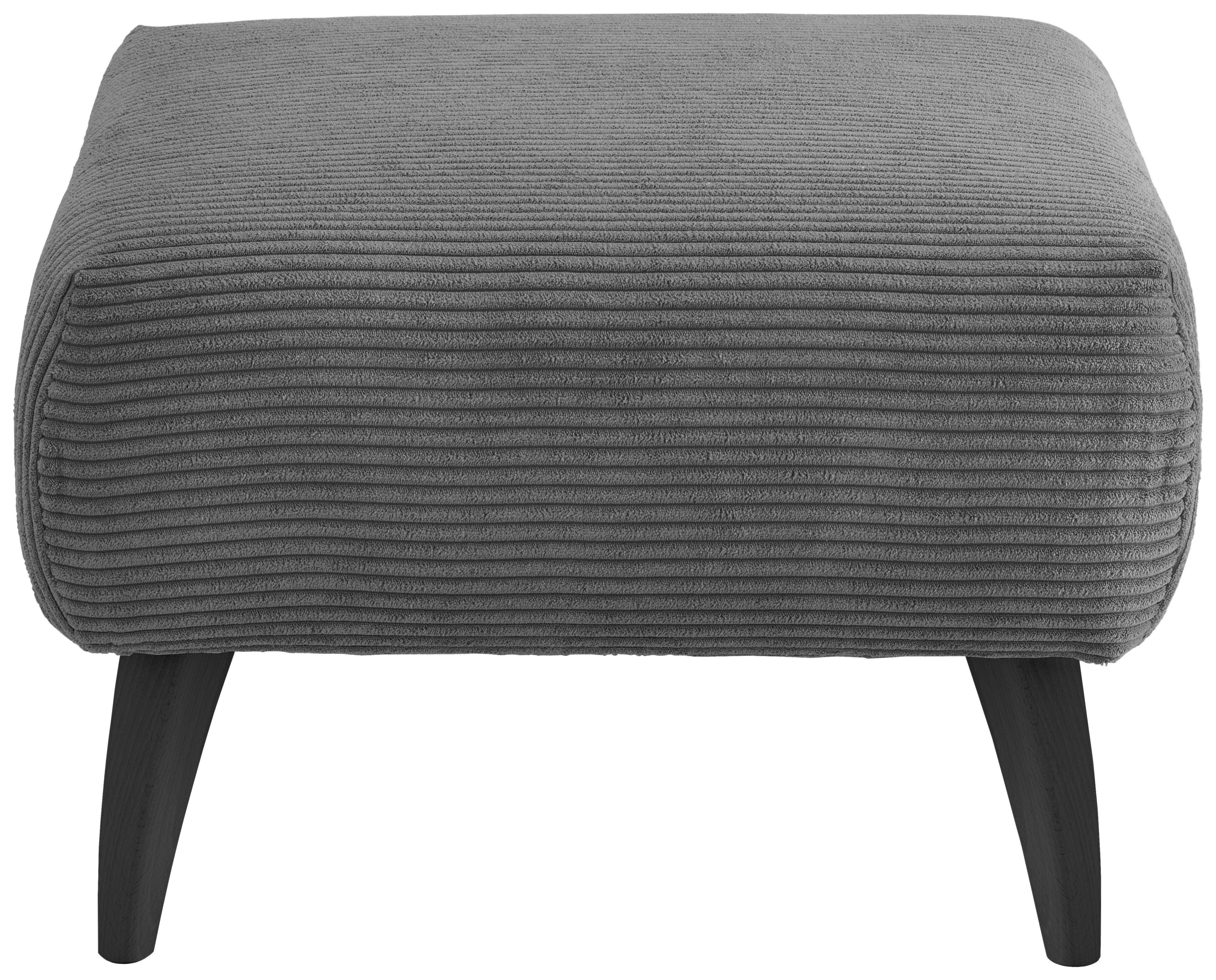 Hocker Colori Grau Cord - Schwarz/Grau, MODERN, Holz/Textil (66/44/66cm) - MID.YOU
