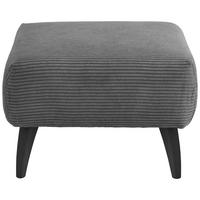 Hocker Colori Grau Cord - Schwarz/Grau, MODERN, Holz/Textil (66/44/66cm) - MID.YOU