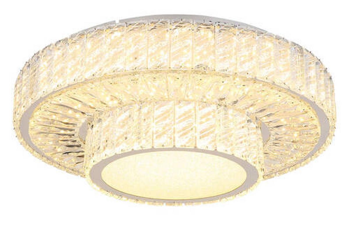 Stropna Led-svetilka Mucky, S Sijalko - barve kroma/prozorno, Konvencionalno, kovina/steklo (50/17,3cm) - Globo