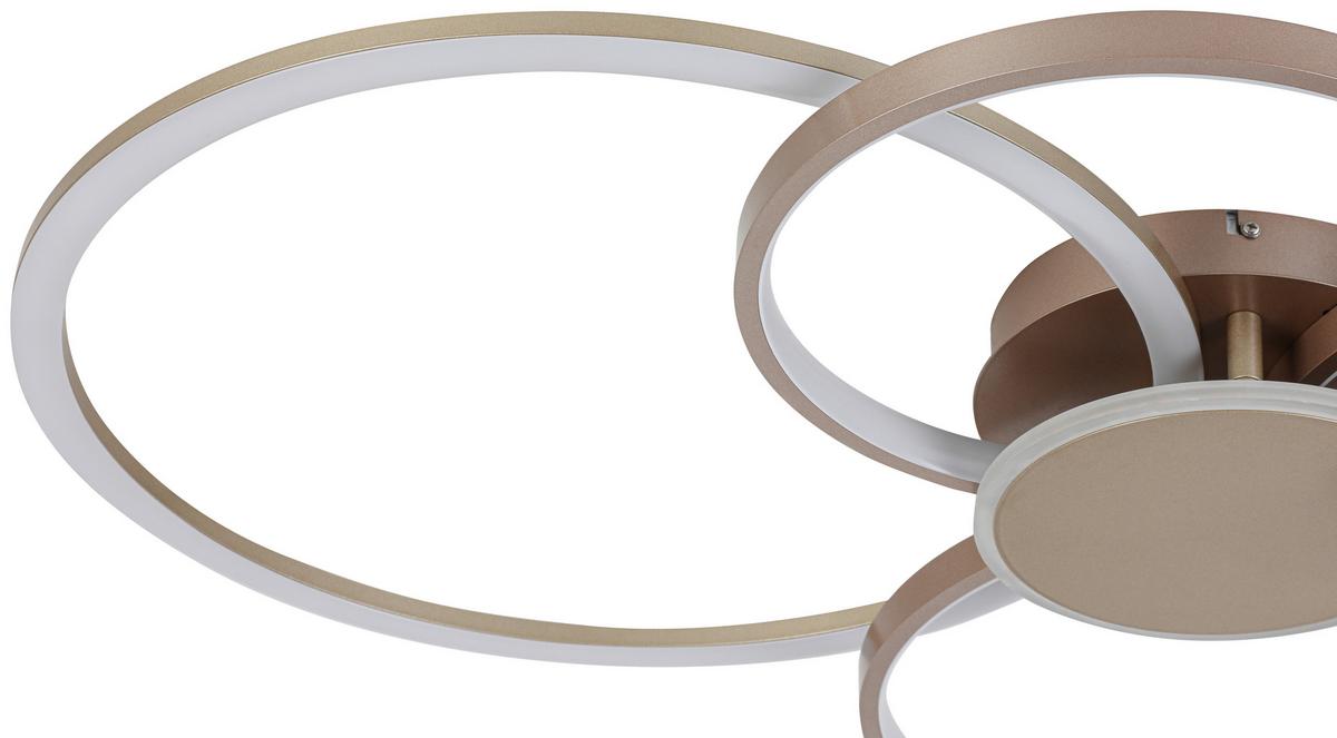 Plafonieră cu LED Genial - cappuccino/șampanie, Modern, plastic/metal (60/80/10,5cm) - Mömax