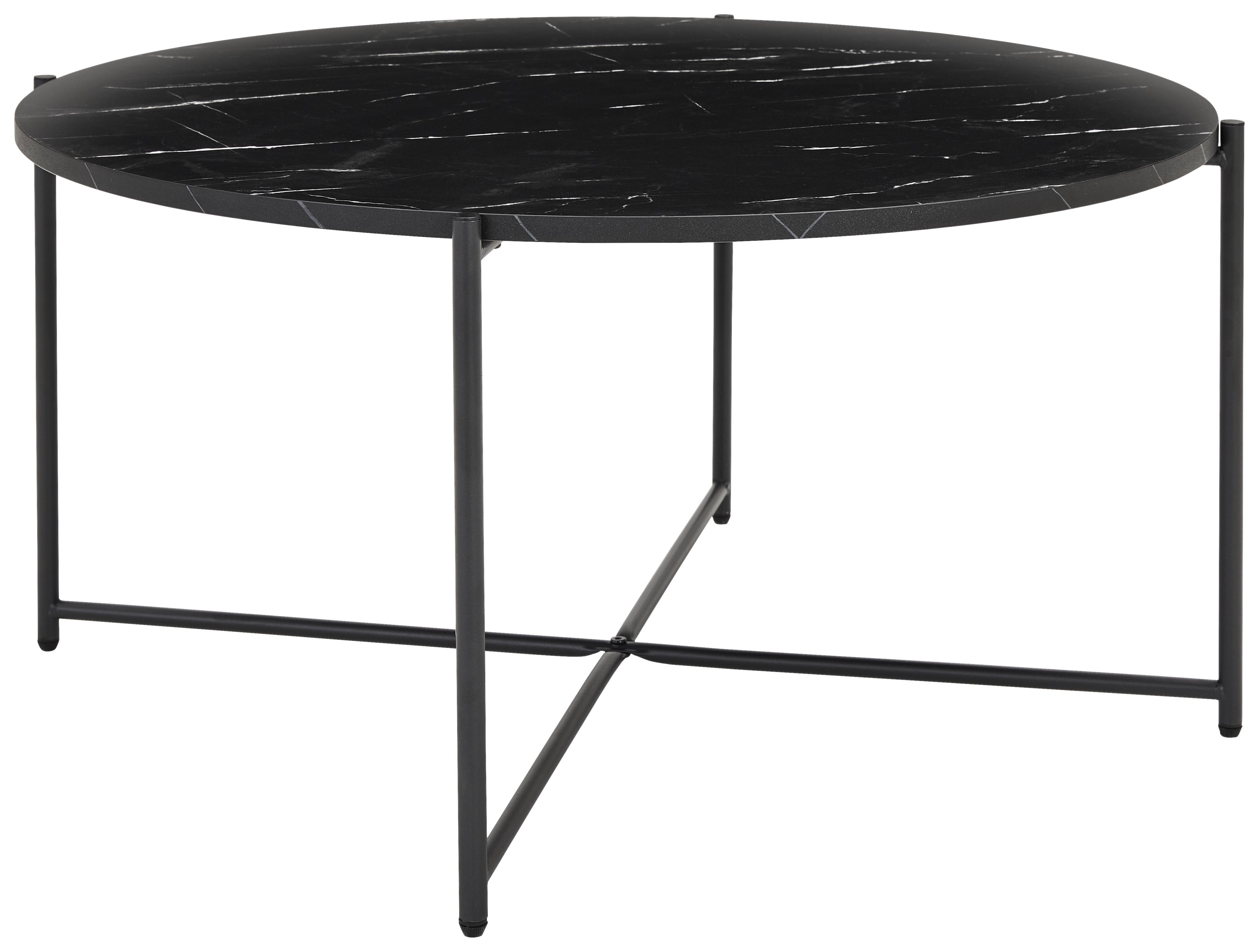 STOLIK KAWOWY MELON - antracytowy/czarny, Design, materiał drewnopochodny/metal (83/83/40cm) - MID.YOU