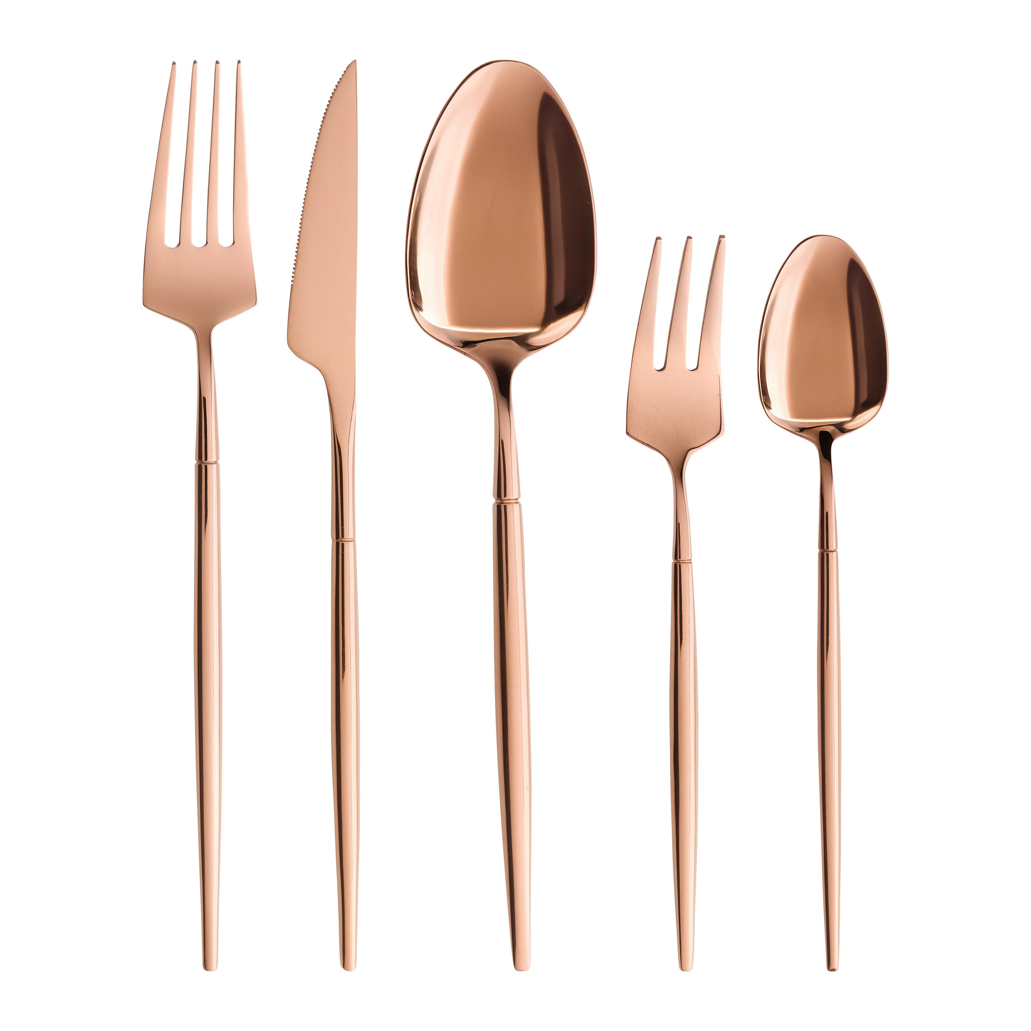 Jedilni Pribor Elegance - barve bakra, Konvencionalno, kovina - Mömax