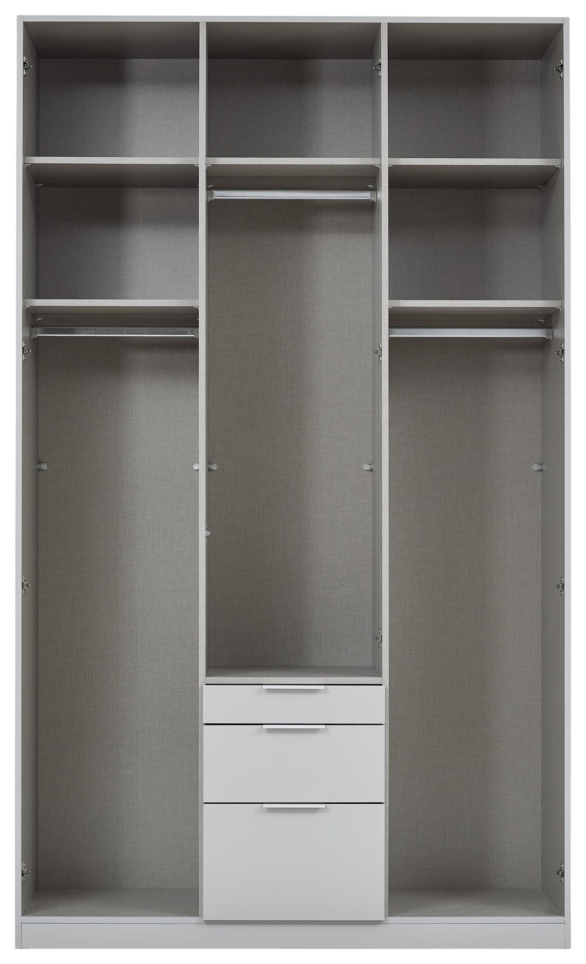 DULAP USI ROTATIVE ALABAMA - argintiu/gri deschis, Modern, material pe bază de lemn (136/229/54cm)