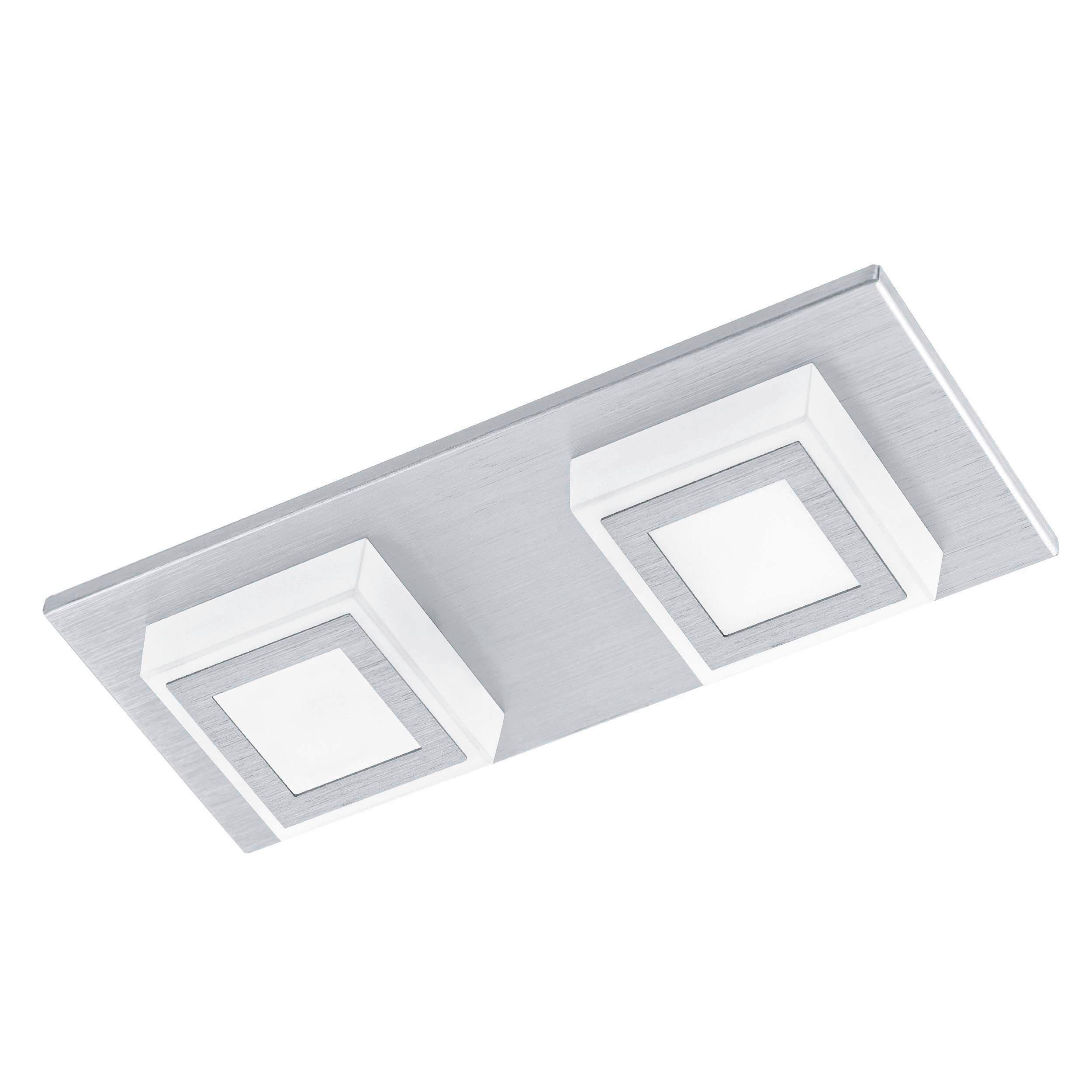 Deckenleuchte 94506 Masiano Alufarben - Alufarben, Basics, Kunststoff/Metall (25/10/5cm) - Eglo