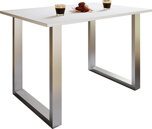 Jedilna Miza Xona, Bela, Srebrna - srebrne barve/bela, Basics, leseni material (140/80/76cm) - MID.YOU