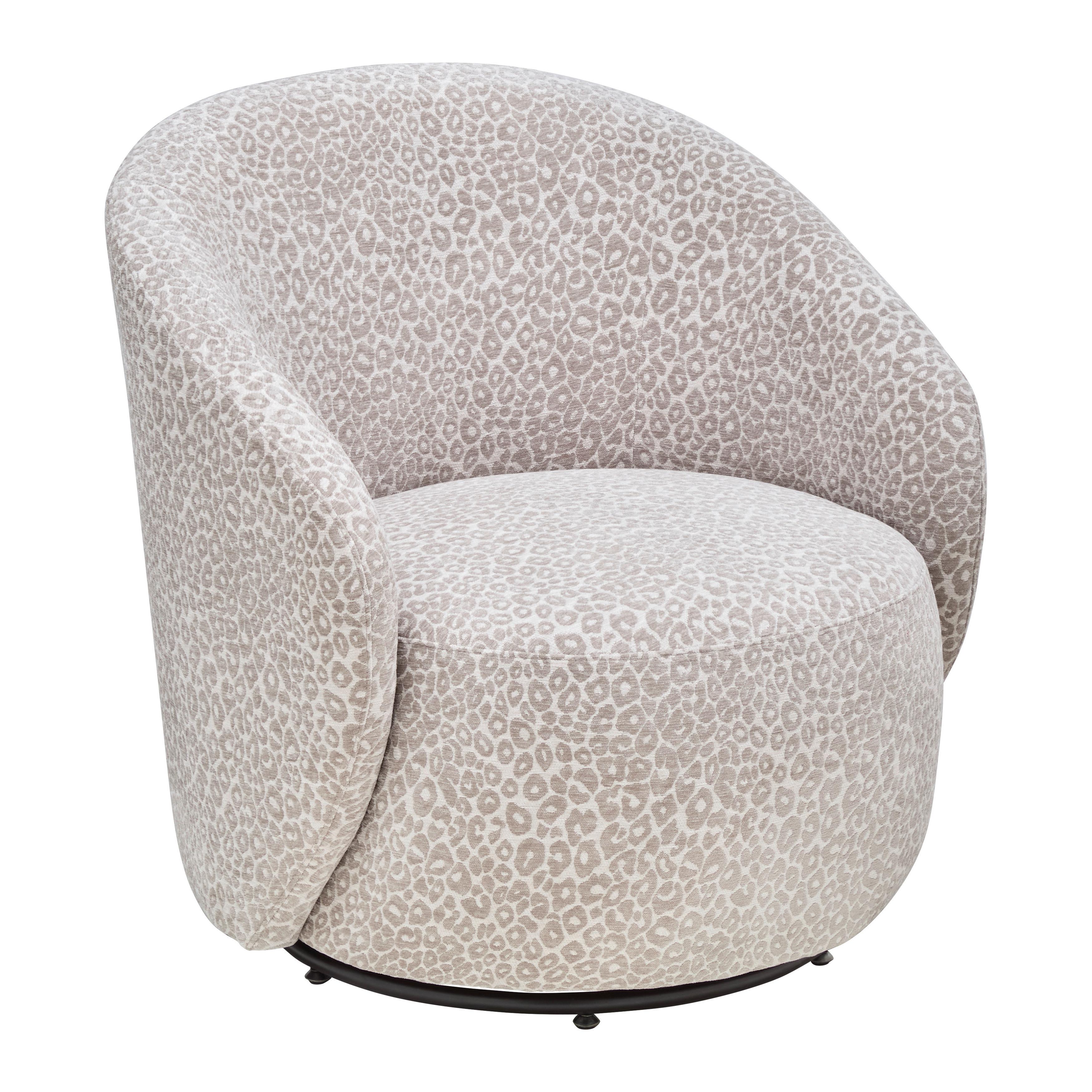 Designsessel Baca Beige/Schwarz drehbar - Beige/Schwarz, LIFESTYLE, Holz/Textil (73/73/78cm) - Mömax