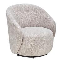Designsessel Baca Beige/Schwarz drehbar - Beige/Schwarz, LIFESTYLE, Holz/Textil (73/73/78cm) - Mömax