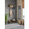 SKOHYLLA AZRA II -SB- - svart/naturfärgad, Modern, metall/naturmaterial (70/32/30cm) - Mömax