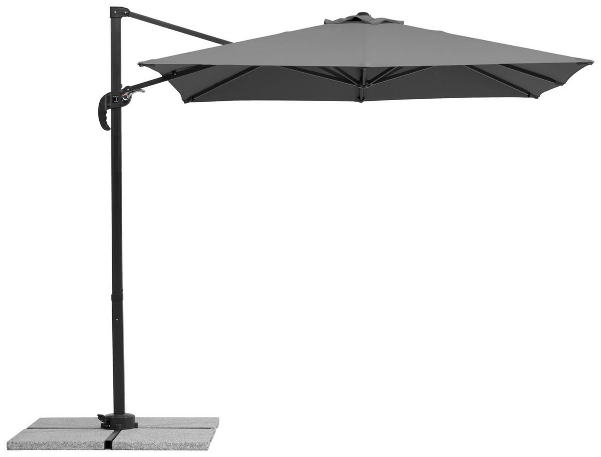 Ampelschirm Rhodos Junior ca.230x239x300cm Anthrazit - Anthrazit, Basics, Textil/Metall (230/239/300cm) - Schneider