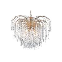 Kristály Függőlámpa 5175-5 Waterfall - aranyszínű, Design, üveg/fém (53/98cm)