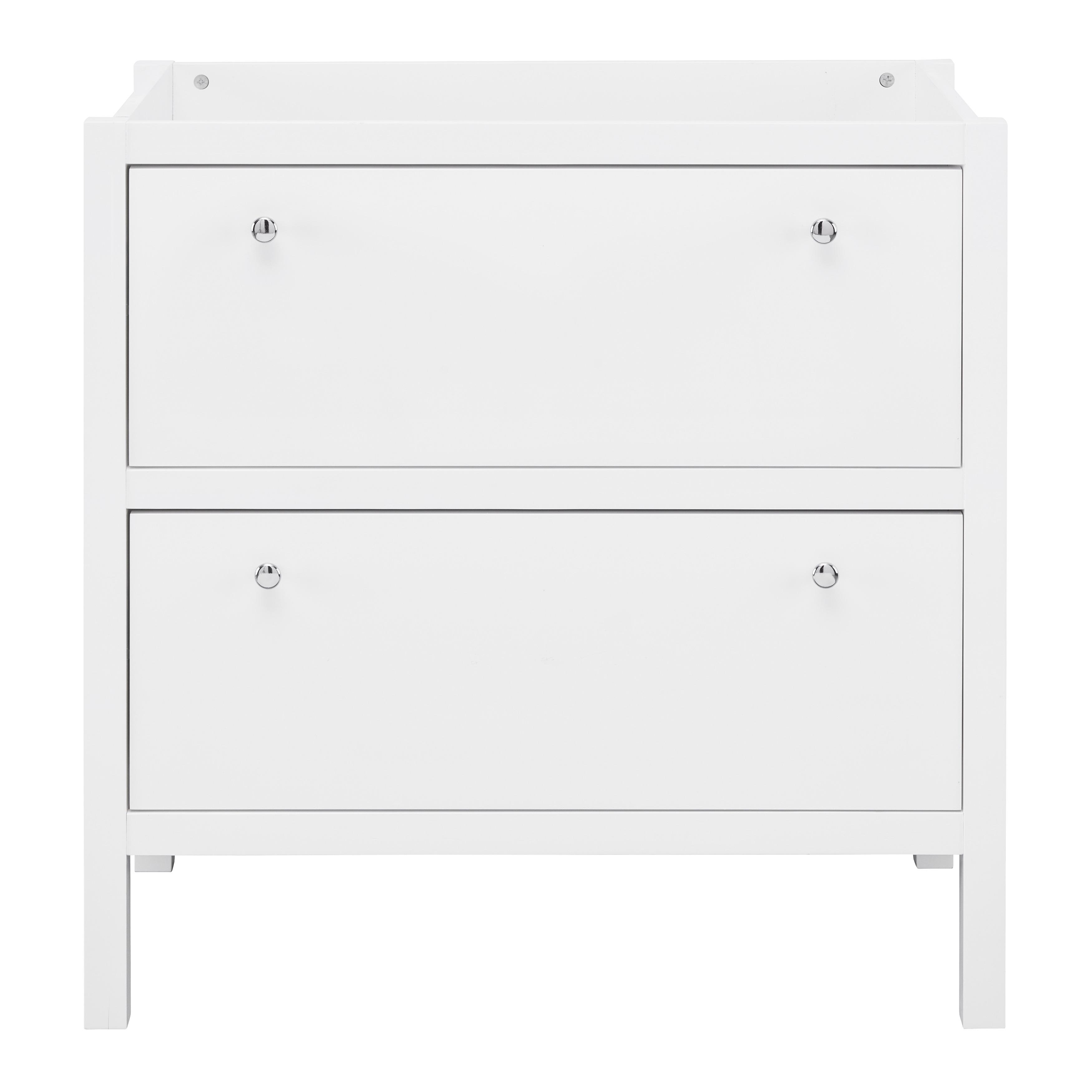 Waschbeckenunterschrank "Ginevra", weiß - Silberfarben/Weiß, MODERN, Metall (80/80/46cm) - Bessagi Home