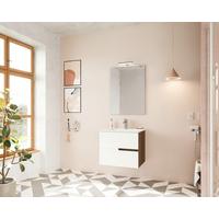 Element Ispod Umivaonika Eva - boje oraha/bijela visoki sjaj, Moderno, drvni materijal (60/51/46cm)