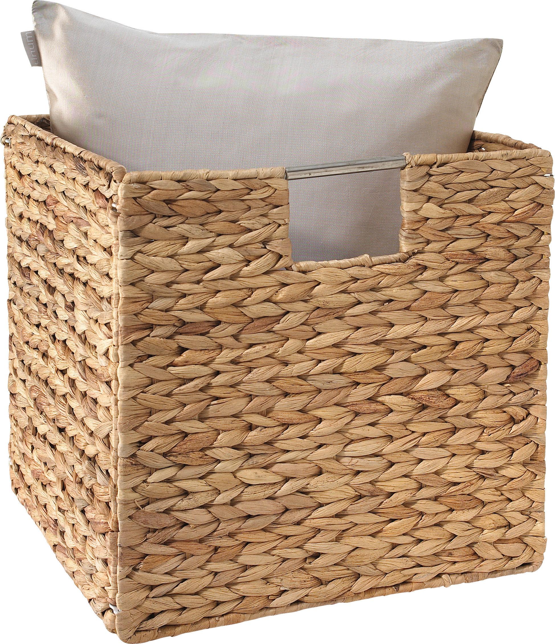 Tárolókosár Anna - natúr, Lifestyle, természetes anyagok/fém (33/32/33cm) - Zandiara