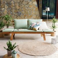 Bancă Mallorca 1 - culoare natur, Natur, carton ondulat/lemn (192/69/72cm) - Mömax