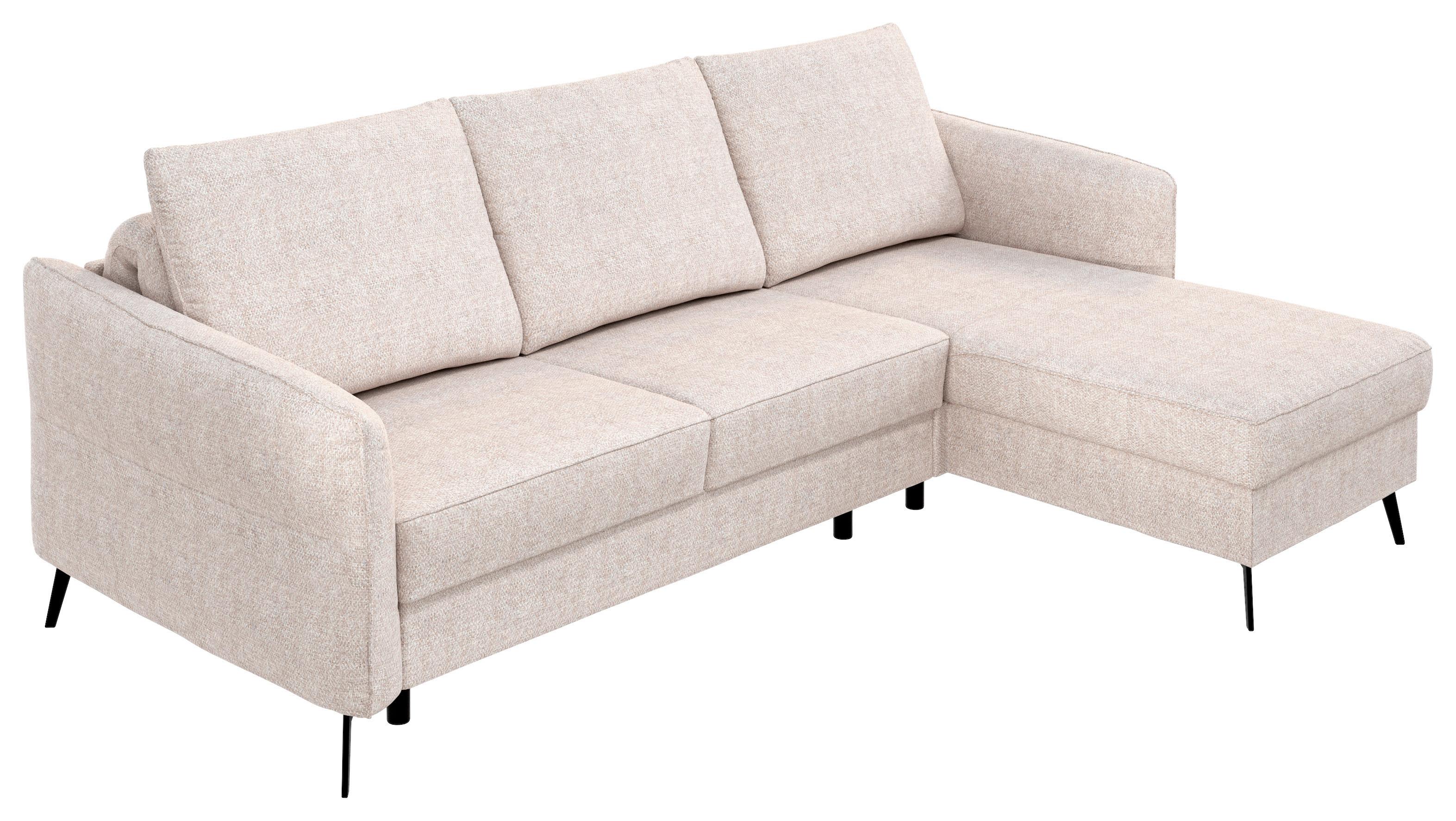 Sarokkanapé Ágyfunkcióval Viva - bézs, Konventionell, faalapú anyag/textil (247/88-109/167cm) - Premium Living