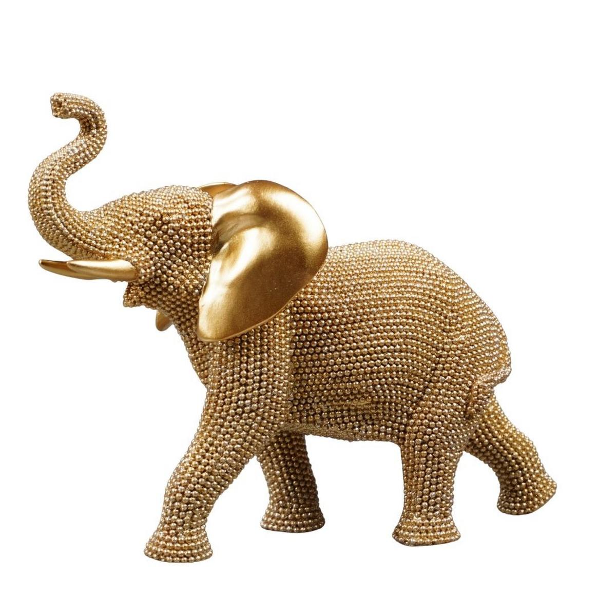 Dekor Elefánt Raya - aranyszínű, műanyag (25/9/19,8cm)