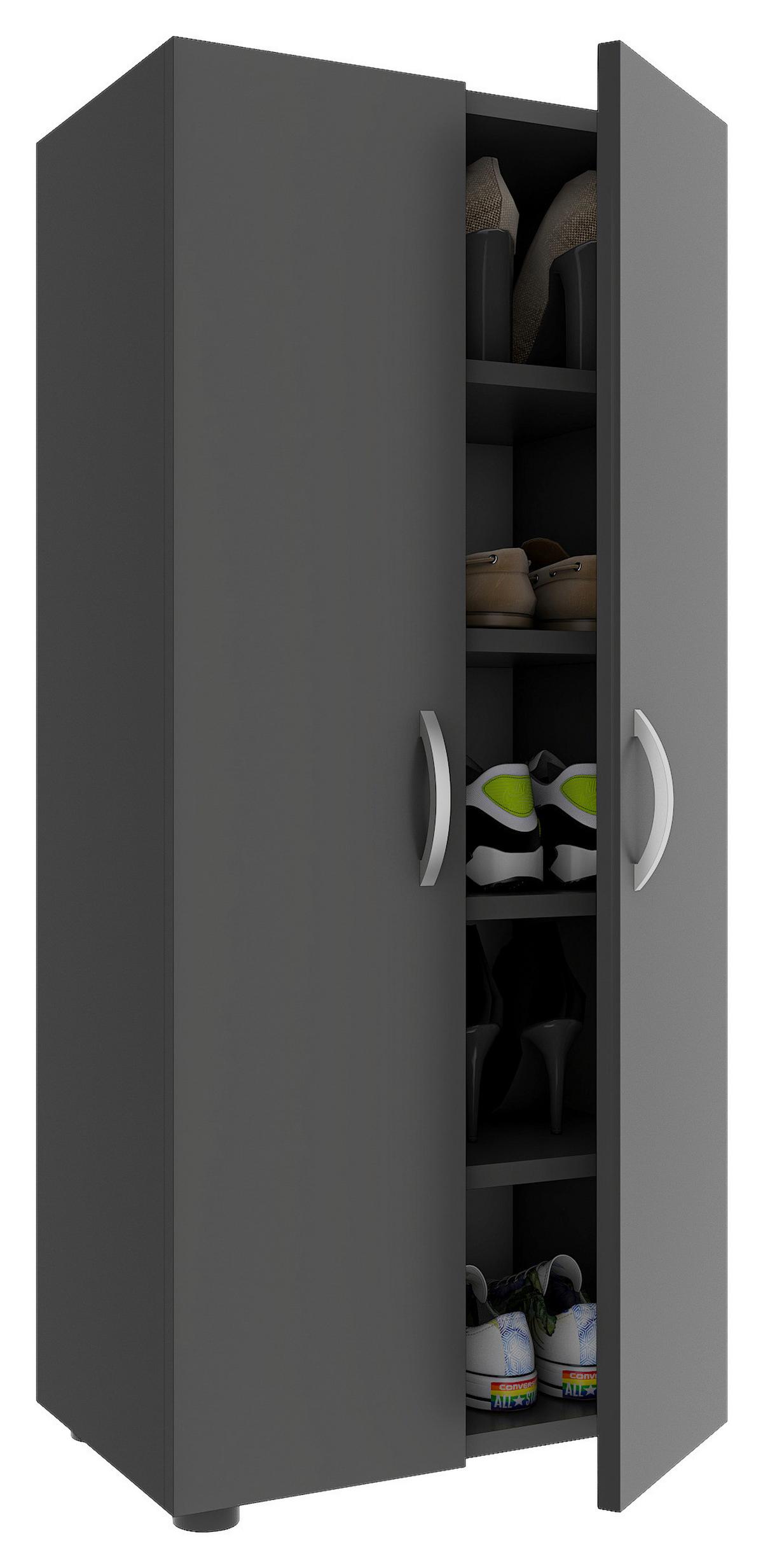 Omara Za Čevlje Ulas, Siva - siva/barve aluminija, Moderno, kovina/umetna masa (49/108/30cm) - MID.YOU