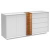 SIDEBOARD GIOVANNI - vit/ekfärgad, Modern, trämaterial/trä (170/85,5/40cm) - Premium Living