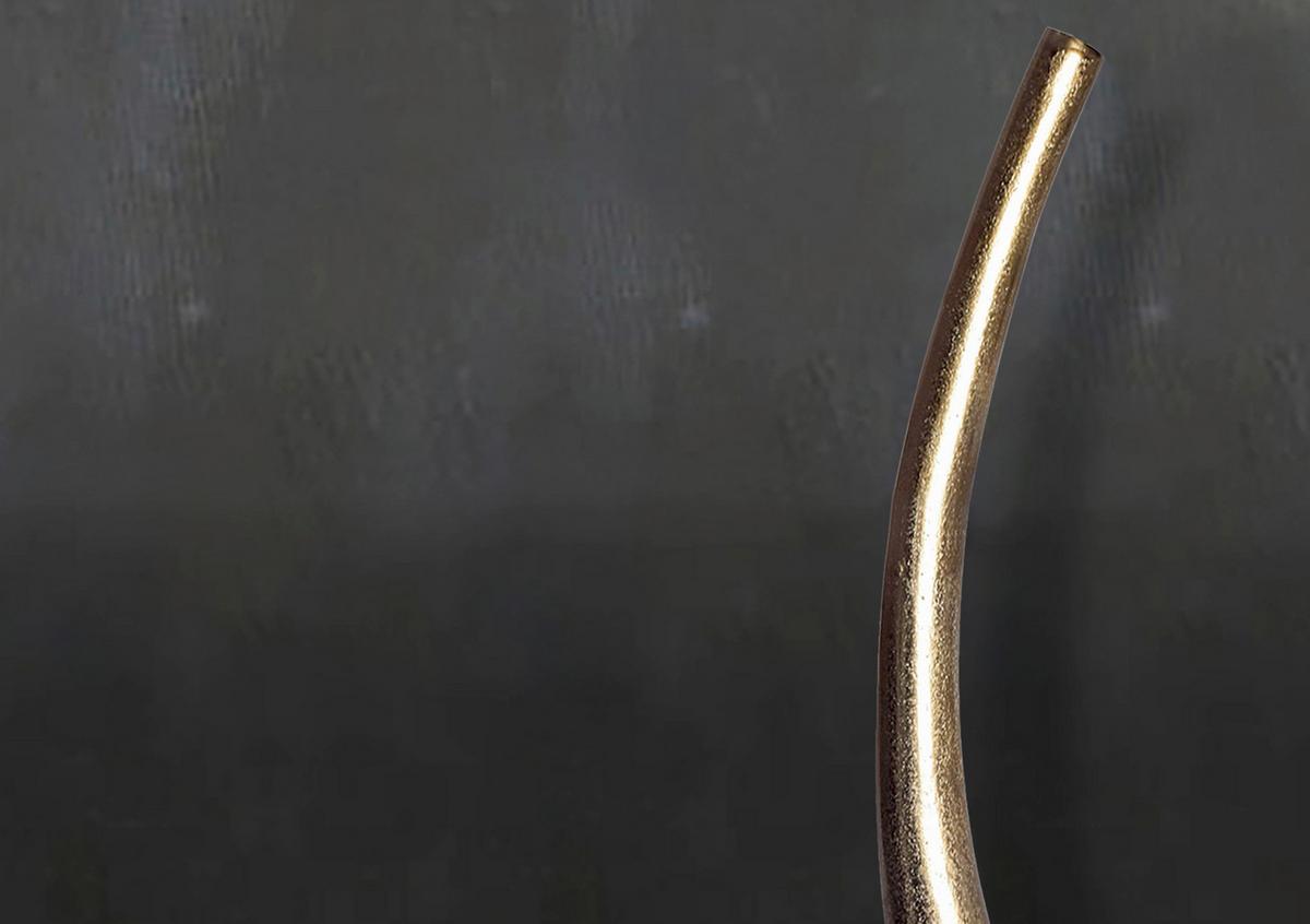 Dekorativna Vaza Goldie - zlate barve, Design, kovina (48/100/10cm) - Livetastic