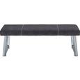 Sitzbank Grau/chromfarben - Chromfarben/Weiß, MODERN, Textil/Metall (140/49/47cm) - MODERN LIVING