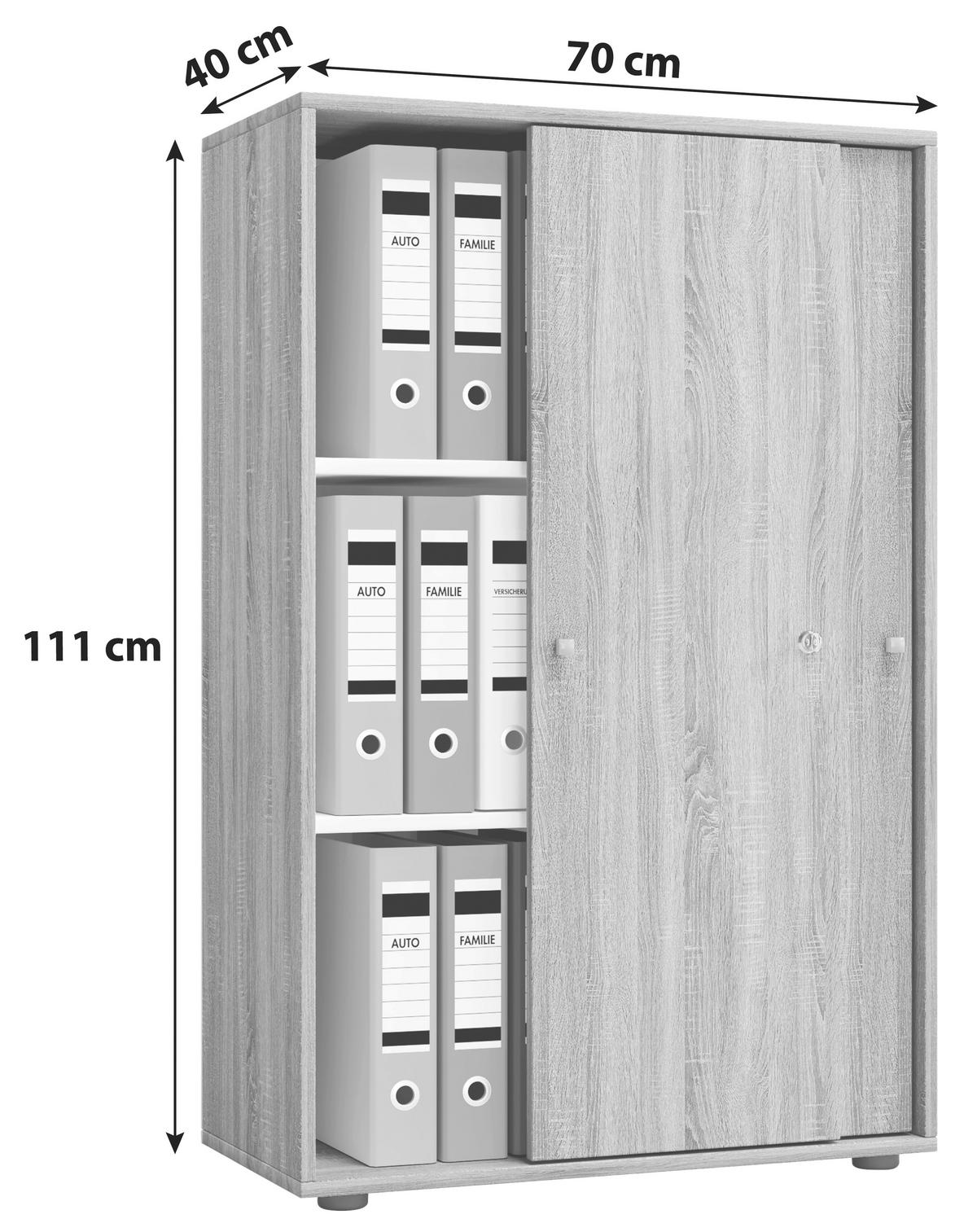Pisarniška Omara Lona Xl, Bukev - barve bukve, Basics, leseni material (70/111/37cm) - MID.YOU
