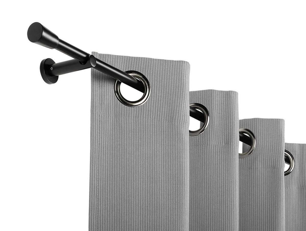 KARNISZ DRĄŻKOWY - ZESTAW 13/16MM TELESKOPGARNITUR MINO - czarny, Design, metal (100-190cm) - Homeware
