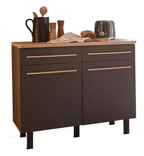 Kuhinjska Spodnja Omarica Bilberry, Antracit, Hrast - hrast sonoma/antracit, Design, umetna masa/leseni material (100/90/60cm) - Carryhome
