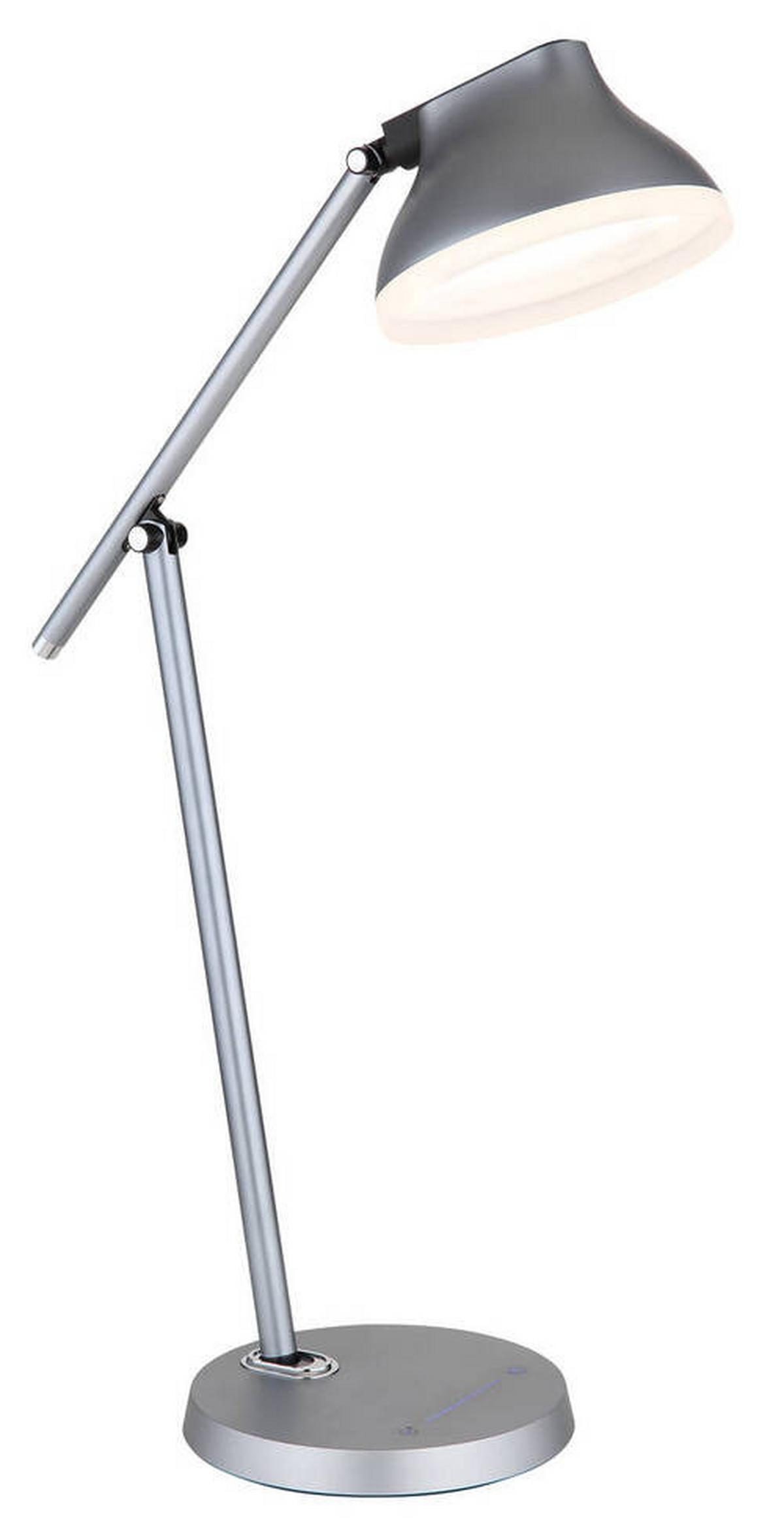 LED-Tischleuchte Halvar Opal/Grau max. 8 Watt - Opal/Grau, Basics, Kunststoff/Metall (43,2/17,8/75,8cm) - Globo