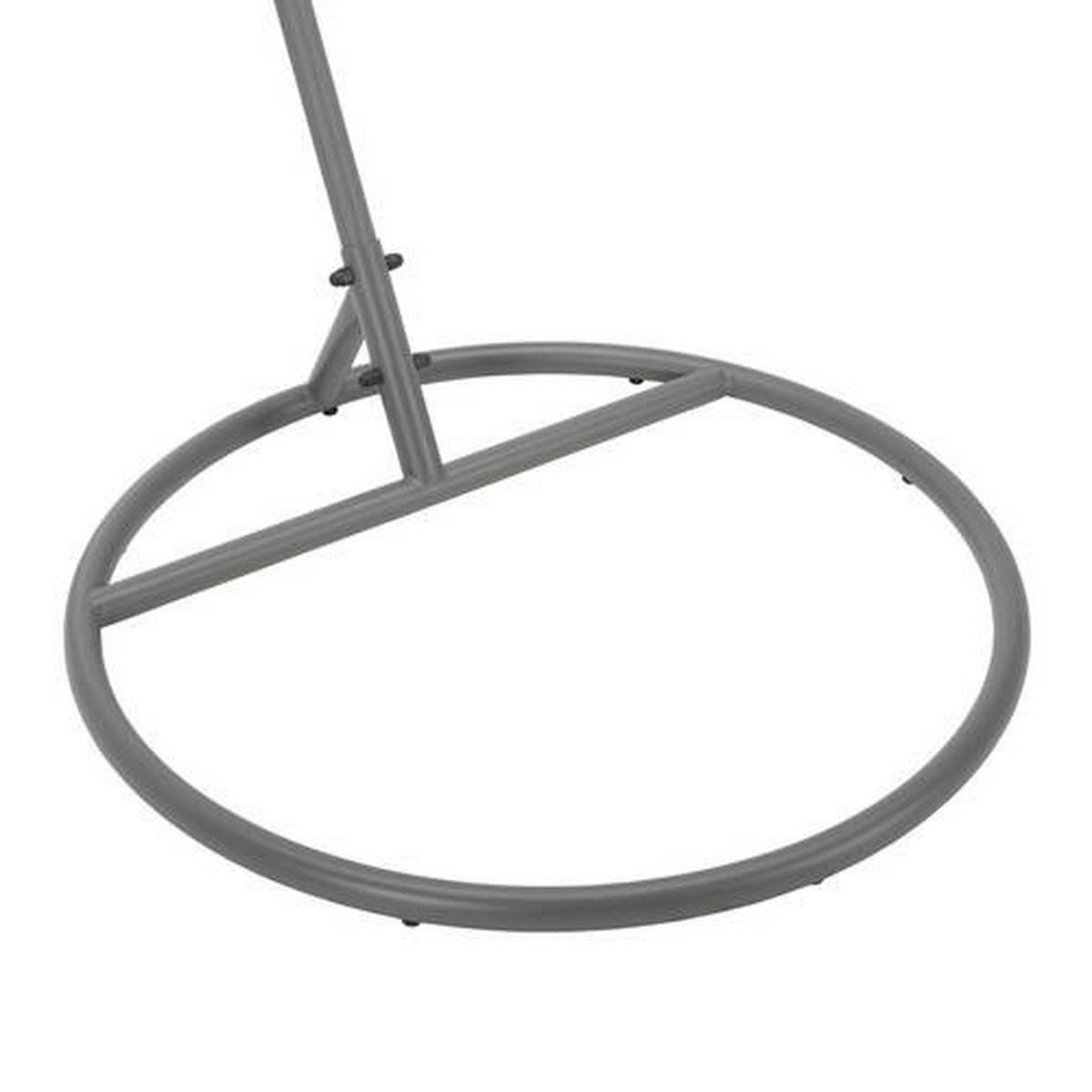 Hängesessel Romea Grau Metall/Kunststoff/Textil - Grau, MODERN, Kunststoff/Textil (120/196/105cm) - Bessagi Garden