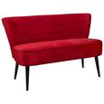 Sitzbank in Rot 'Lord' 2-Sitzer - Rot/Schwarz, Trend, Holz/Holzwerkstoff (140/83/75cm) - Livetastic Sitzbank in Rot 'Lord' 2-Sitzer - Rot/Schwarz, Trend, Holz/Holzwerkstoff (140/83/75cm) - Livetastic