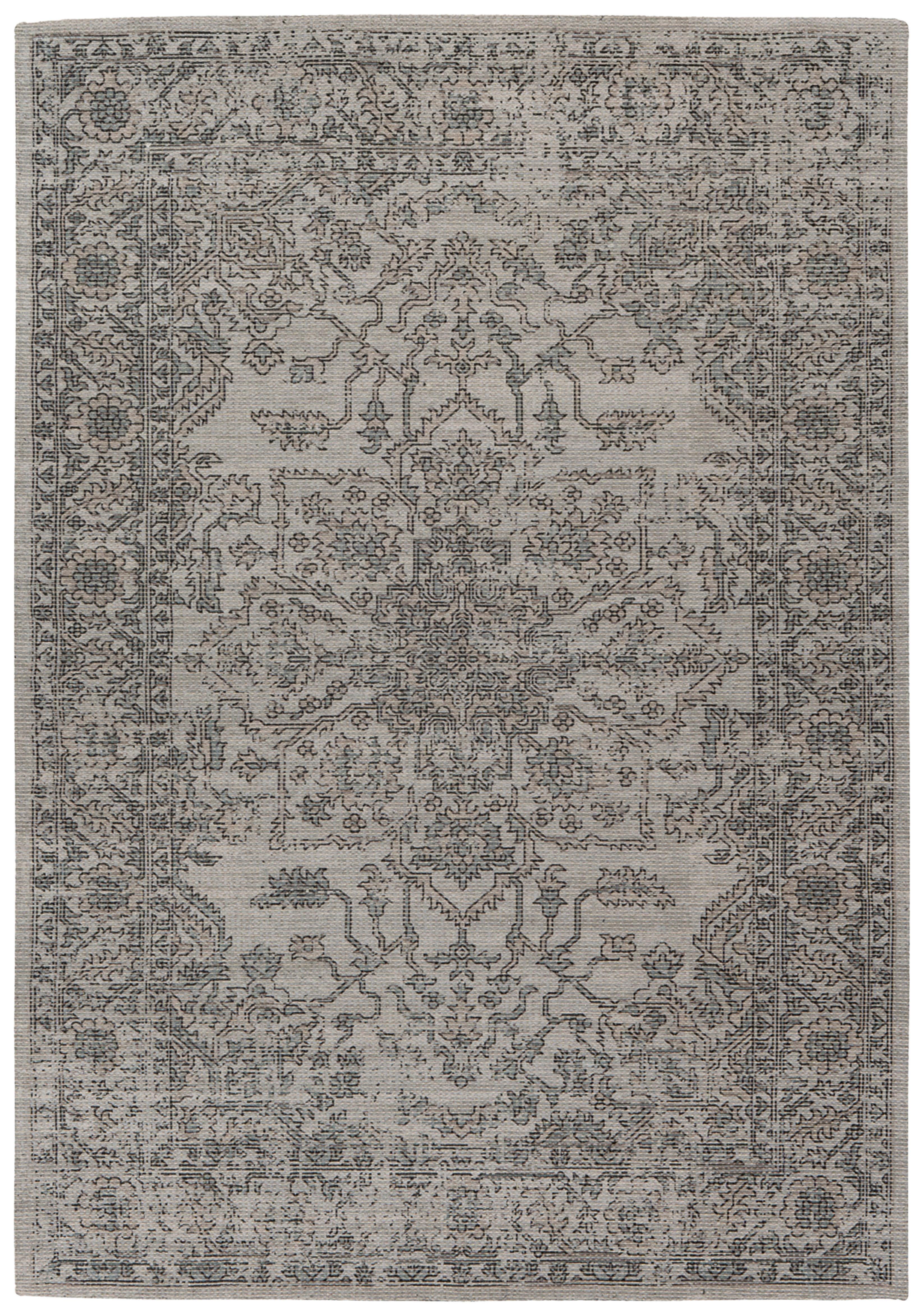 Vintage-teppich Percy 300 - Taupe/Grün, Konventionell, Textil (80/150cm) - Kayoom