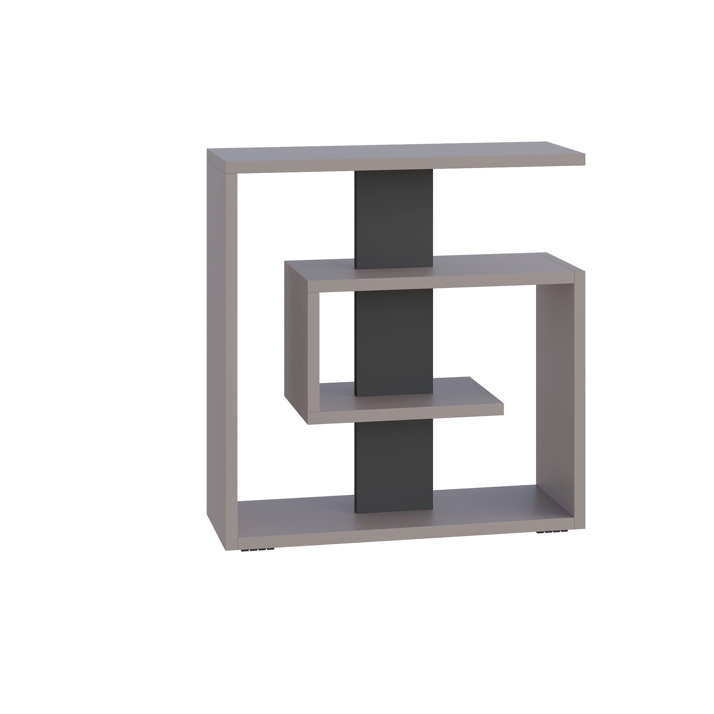 Beistelltisch Saly ca. 55x20x57 cm Mokka/Anthr. - Anthrazit/Mokka, Design, Holzwerkstoff (55/20/57cm) - Livetastic