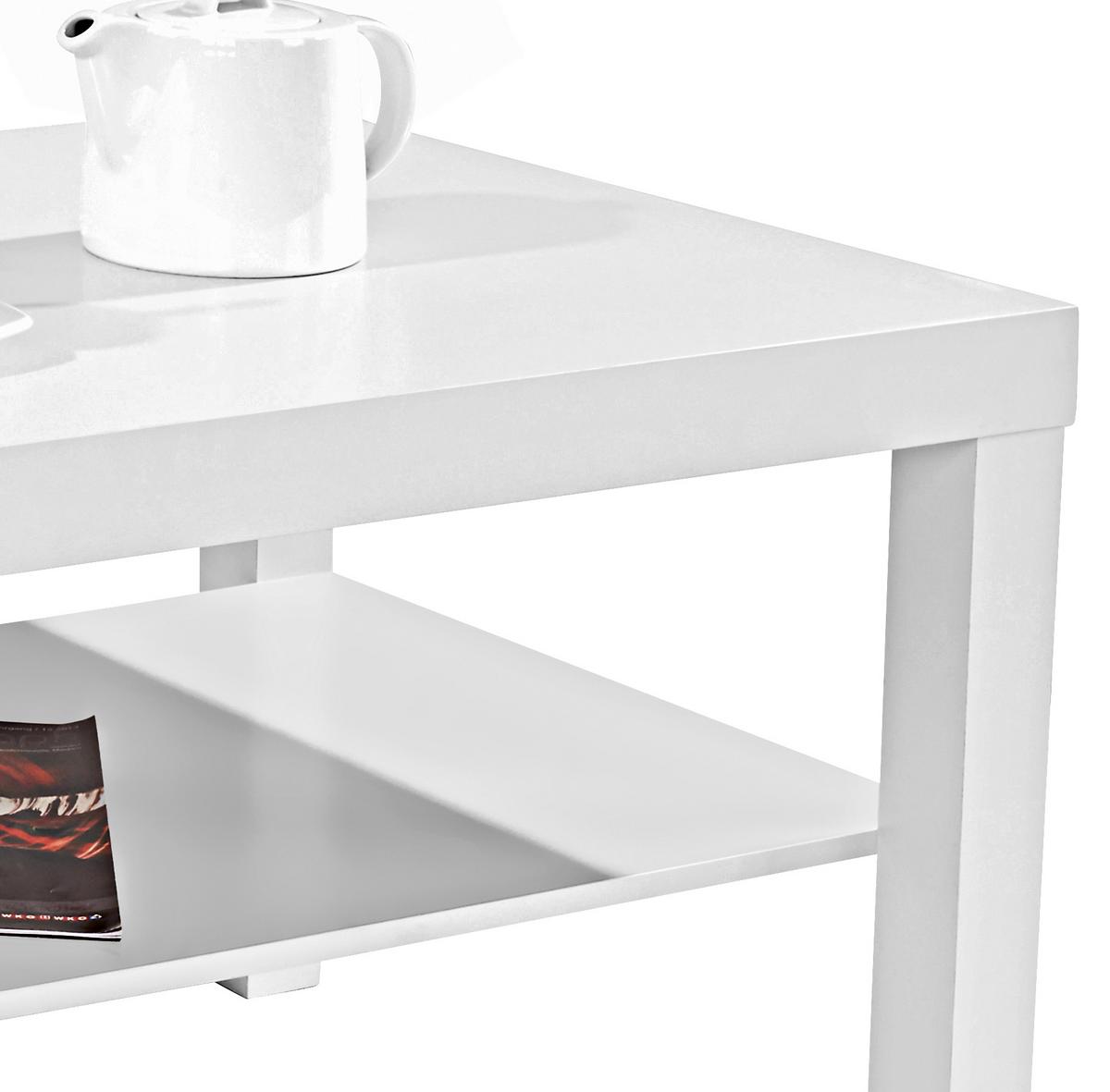Măsuță de canapea Light - alb, Modern, material pe bază de lemn (90/45/55cm) - Based