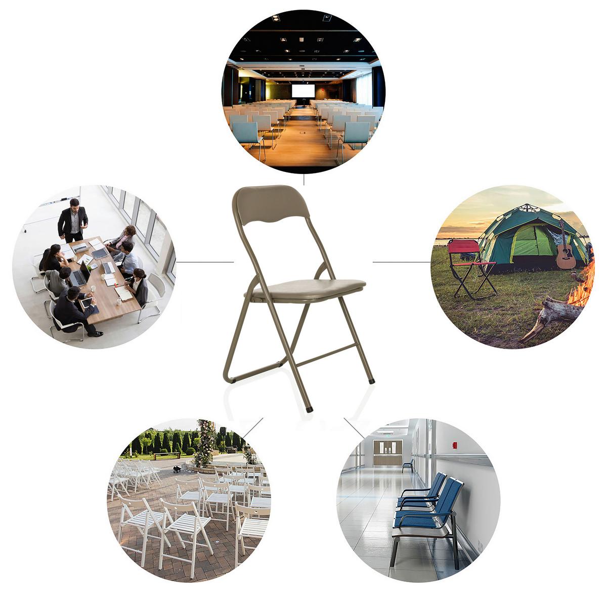 Zložljiv Stol Tudela Basic, Rjavosiva - rjavosiva, Moderno, kovina (44/81/48cm) - MID.YOU