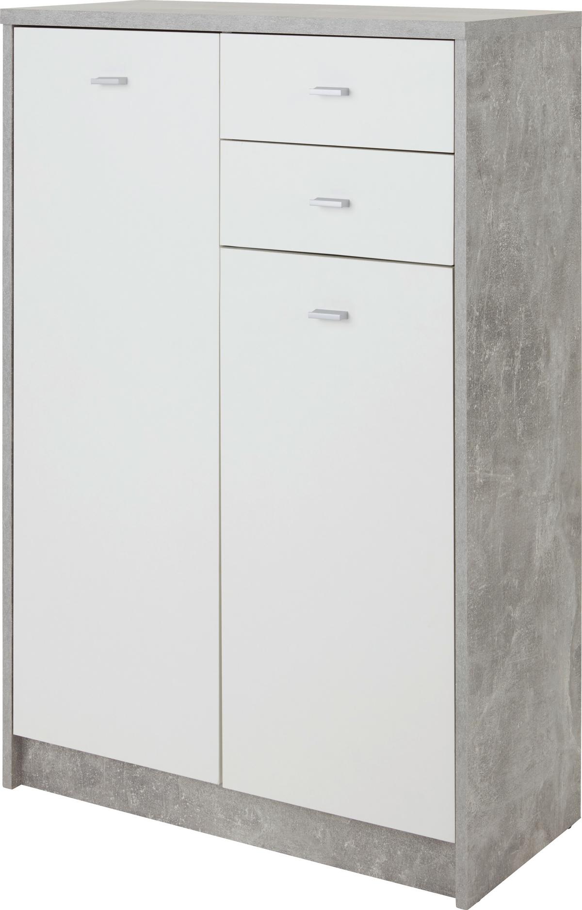 Komoda 4-you New, Siva, Bela - barve kroma/siva, Moderno, umetna masa/leseni material (74/111,4/34,6cm) - Mömax