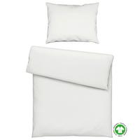 Bettwäsche Bio-Anna Uni Weiß ca. 140x200cm - Weiß, Natur, Textil (140/200cm) - ecoTree