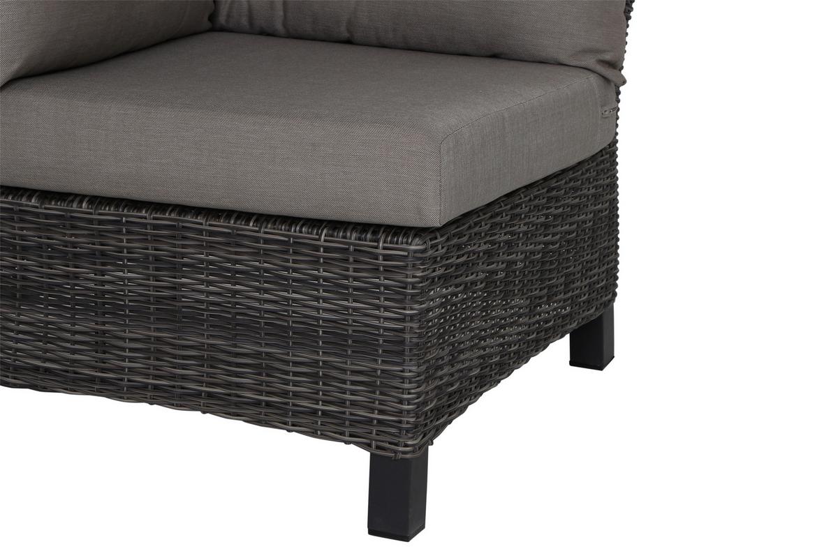 Loungegarnitur Corido 4-tlg. Grau - Grau, Basics, Keramik/Kunststoff (219/88/219cm) - Siena Garden