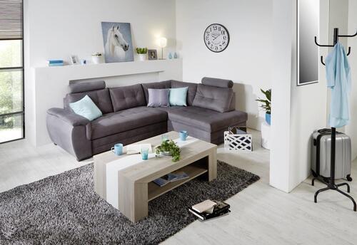 Canapea modulară Falco - gri închis, Konventionell, textil (251/183cm) - Modern Living