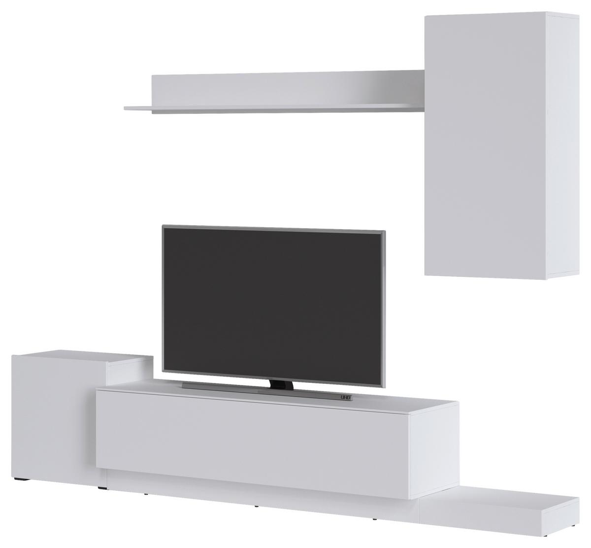 Regal Rimini - Dizajnerski, pločasti materijal/plastika (254/196,3/42cm) - Modern Living