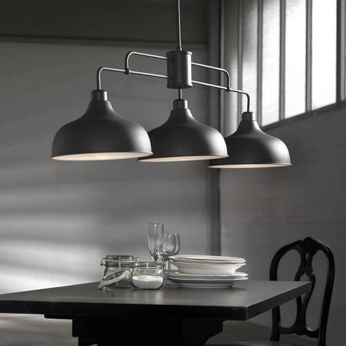 Hängeleuchte Oslo Grau max. 22 Watt - Grau, KONVENTIONELL, Metall (106/83/45cm)