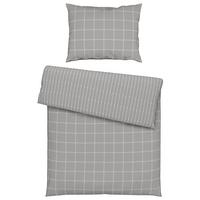 Bettwäsche Karo Allover Hellgrau ca. 140x200cm - Hellgrau, KONVENTIONELL, Textil (140/200cm) - Mömax