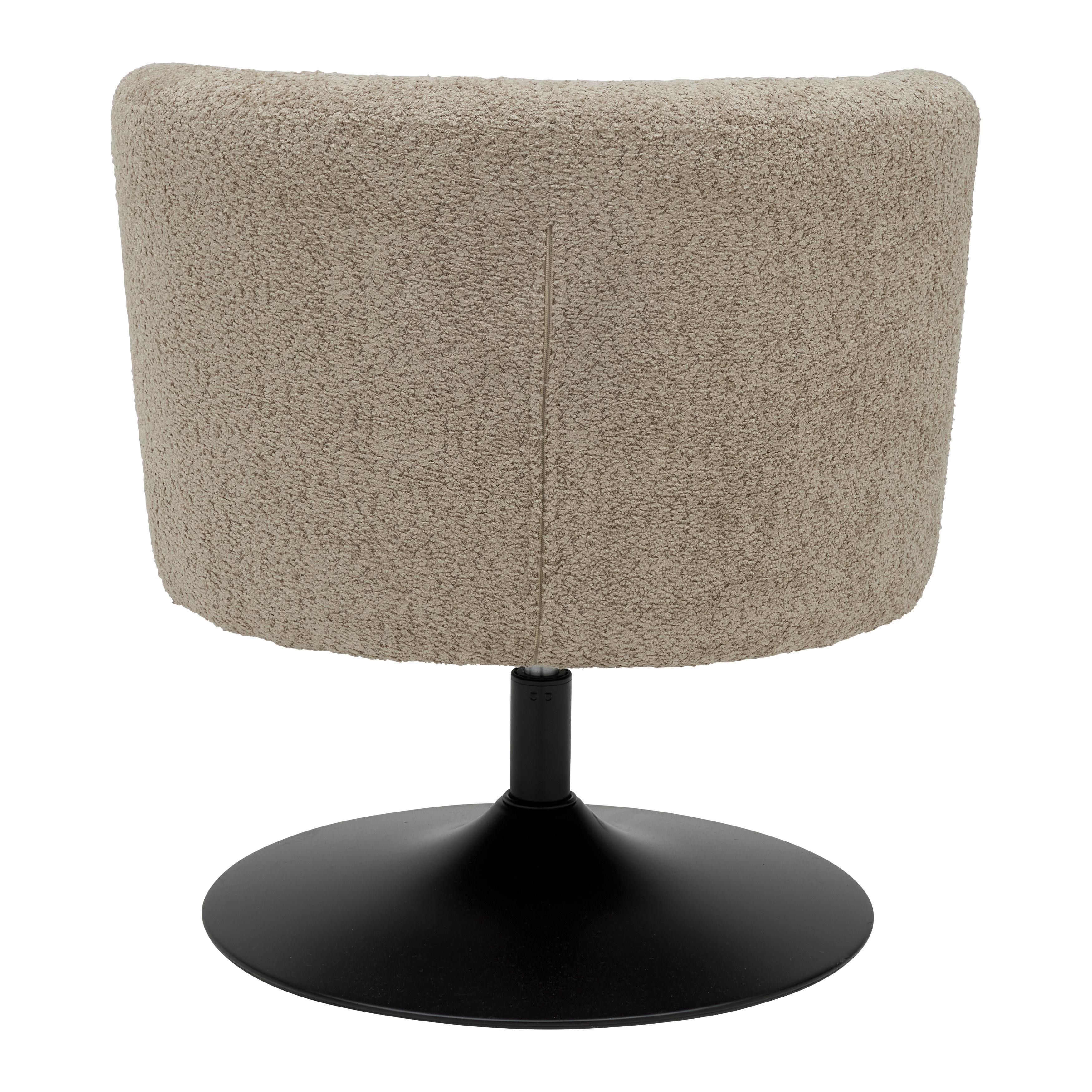 SNURRSTOL GIRO -TREND- - greige/silver, Modern, metall/textil (67/68/73cm) - Premium Living