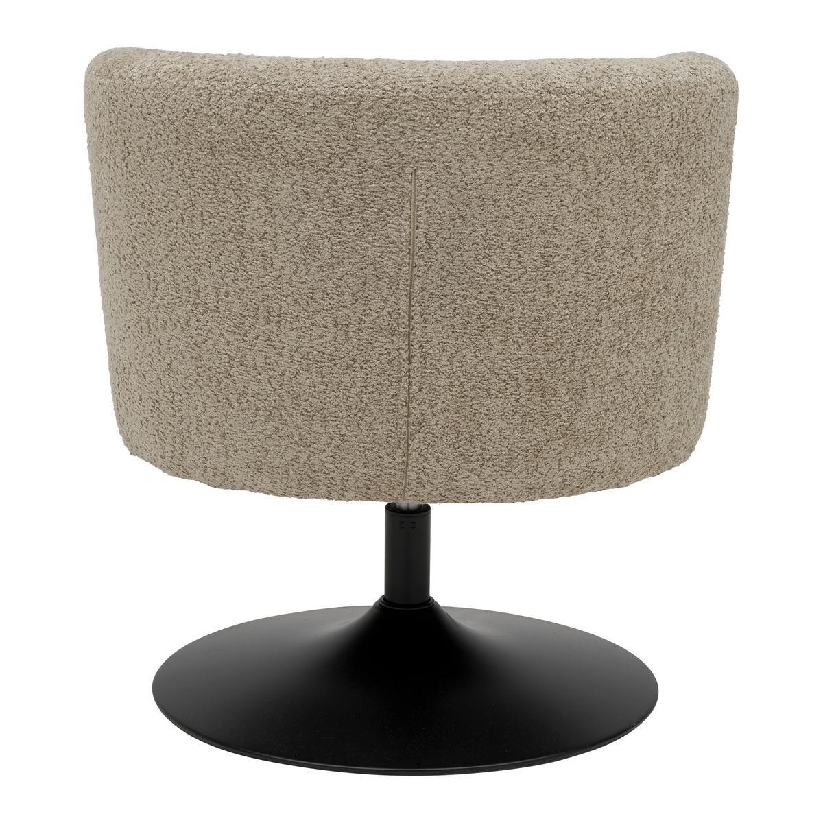 Drehstuhl Giro Taupe - Taupe/Greige, MODERN, Textil/Metall (67/68/73cm) - Premium Living